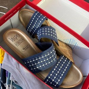 Navy impo sandals